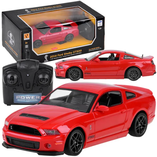 Ford shelby gt500 rc autó 1:24 piros