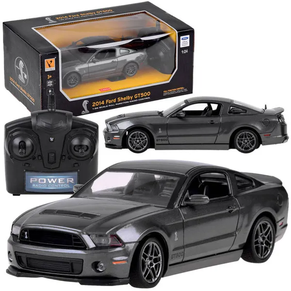 Ford shelby gt500 rc autó 1:24 ezüst