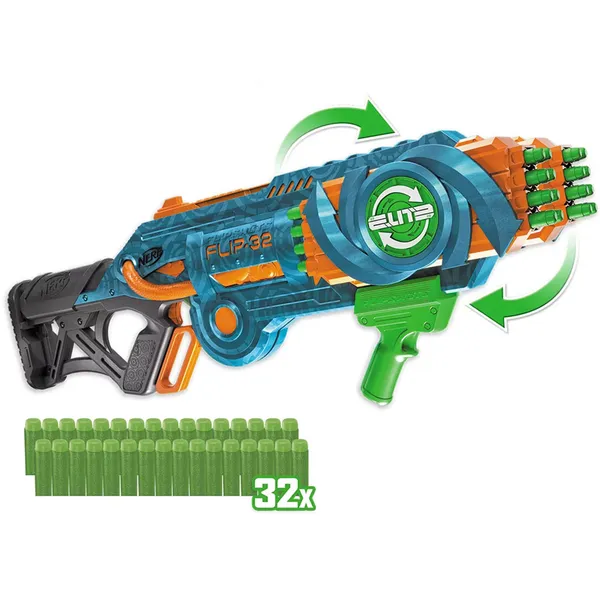 Nerf elite 2.0 flip-32 pisztoly 32 habnyíllal