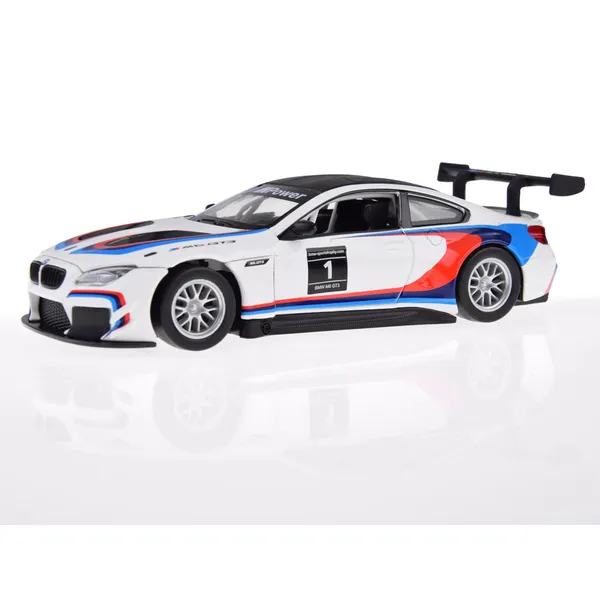 Bmw m6 gt3 fém modell 1:32 hang fény nyitható ajtók