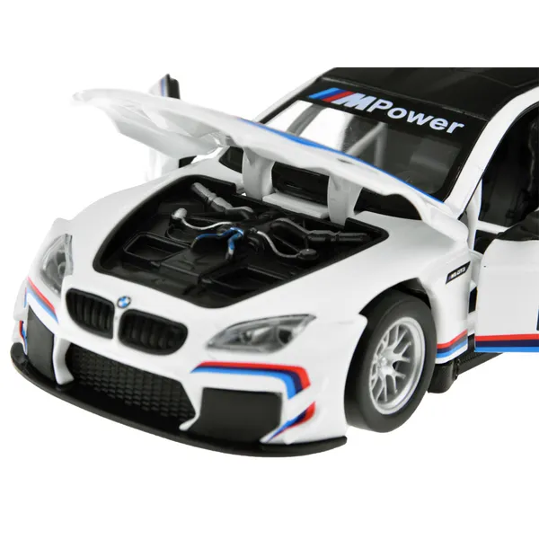 Bmw m6 gt3 fém modell 1:32 hang fény nyitható ajtók - Image 6