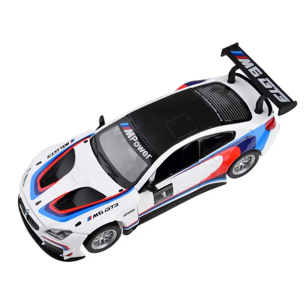 Bmw m6 gt3 fém modell 1:32 hang fény nyitható ajtók