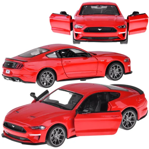 Ford mustang gt modell 1:34 hang fény piros