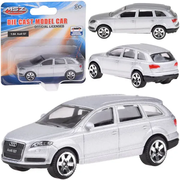 Audi q7 rugós modellautó 1:64 ezüst