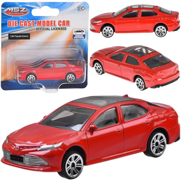 Toyota camry rugós autó 1:64 piros modell