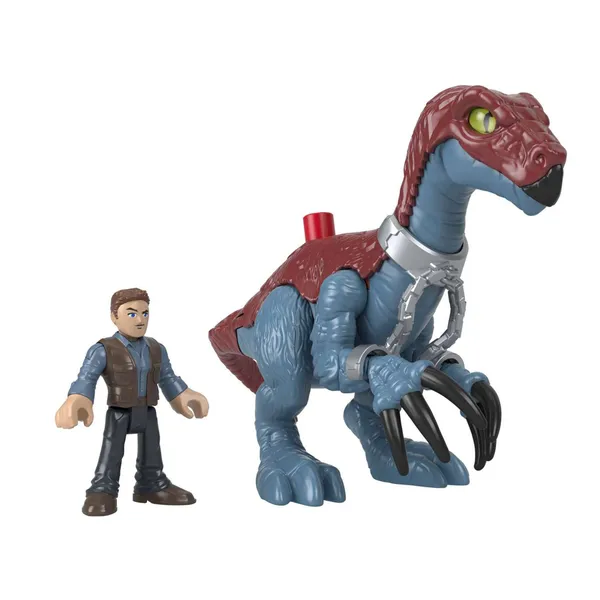 Jurassic world imaginext therizinosaurus és owen figura szett