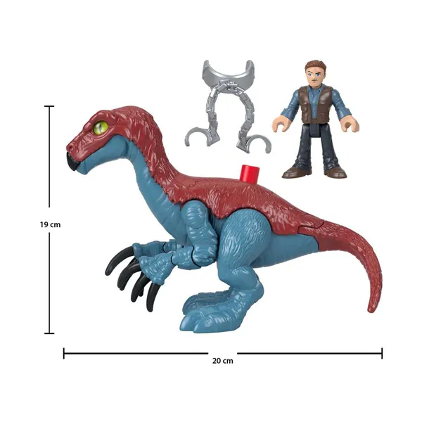 Jurassic world imaginext therizinosaurus és owen figura szett