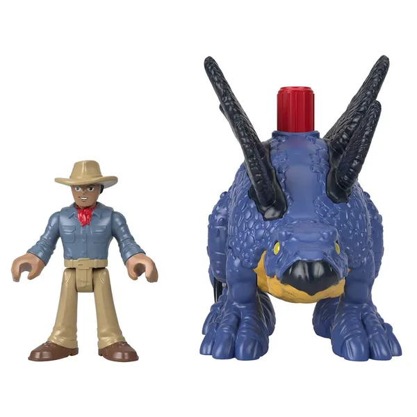 Jurassic világ imaginext stegosaurus + dr. grant készlet