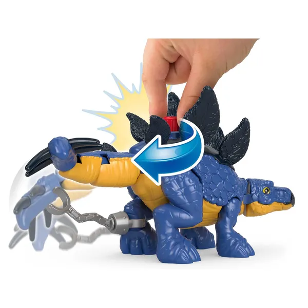 Jurassic világ imaginext stegosaurus + dr. grant készlet