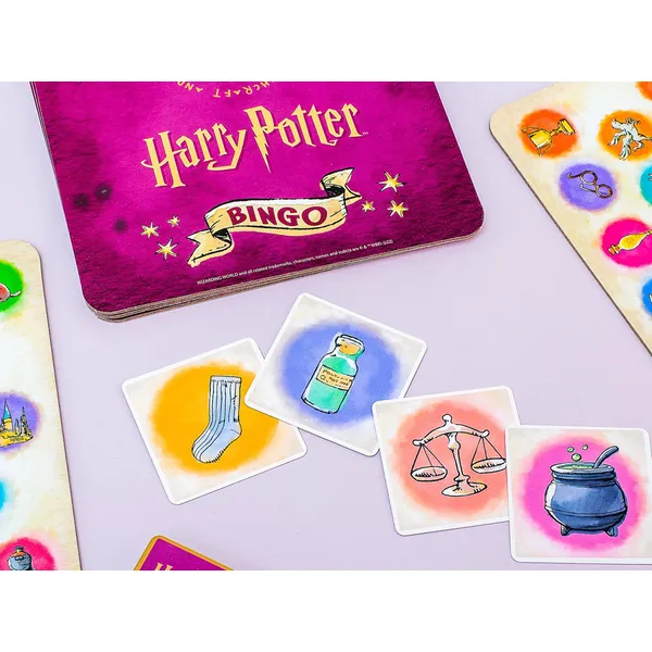 Varázslatos harry potter bingo játék - 6 tábla, 50 kártya, 120 zseton