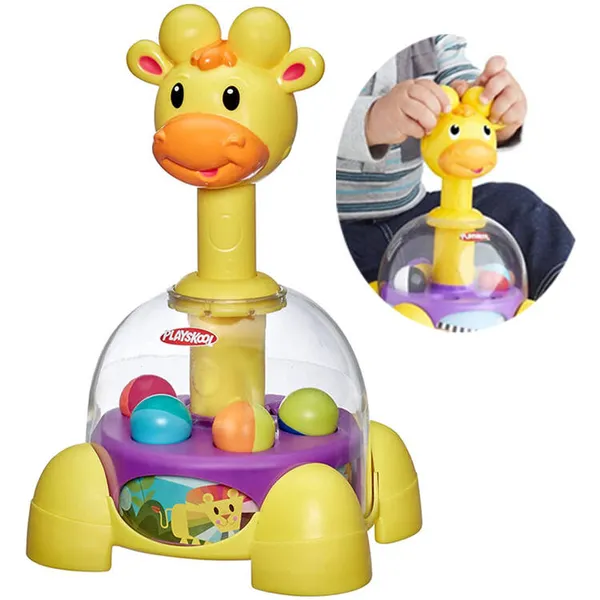 Zsiráf pörgettyű golyókkal - playskool játék 6+ hónapra