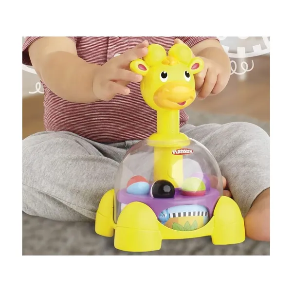 Zsiráf pörgettyű golyókkal - playskool játék 6+ hónapra