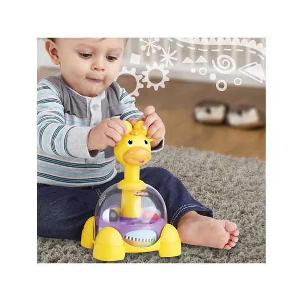 Zsiráf pörgettyű golyókkal - playskool játék 6+ hónapra