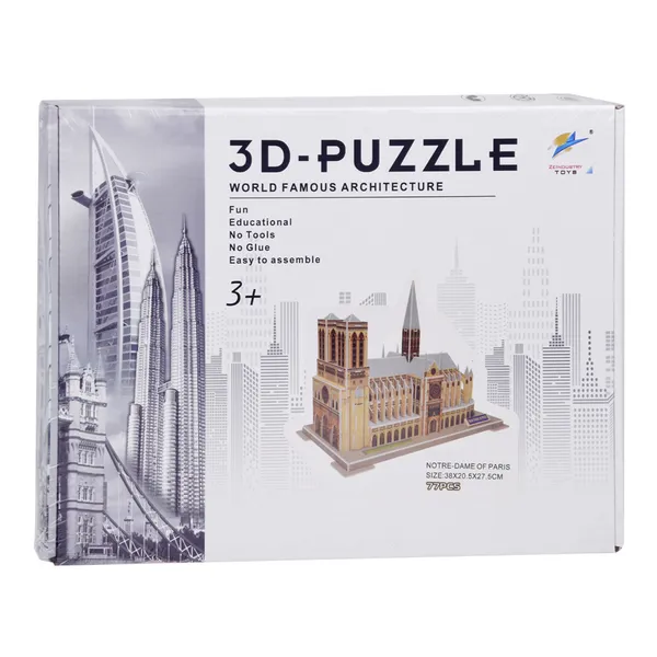 Notre-dame 3d puzzle - 77 darabos kirakó készlet