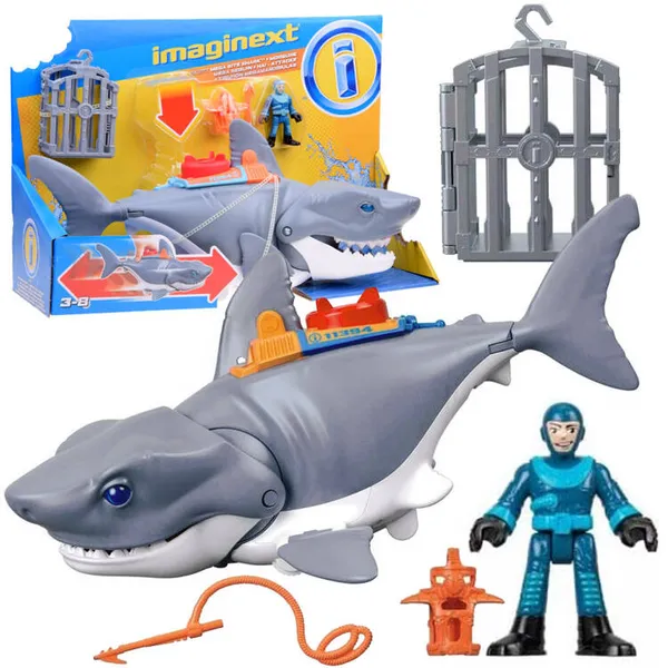 Imaginext megaállkapocs cápatámadás játék 42cm