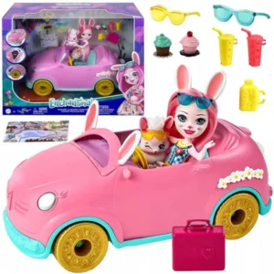 Enchantimals nyuszi autó bree babával és kiegészítőkkel