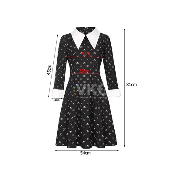 Wednesday addams gyerek jelmez halloween 125-135cm