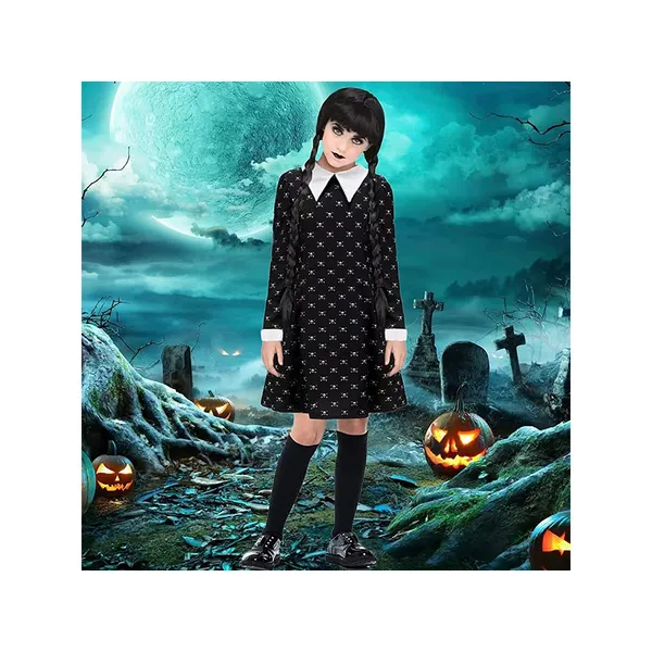 Wednesday addams gyerek jelmez halloween 125-135cm