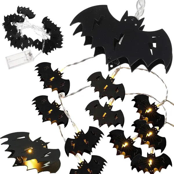 Halloween led denevér füzér 200cm dekoráció