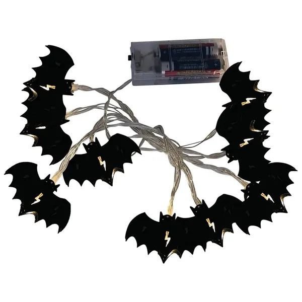 Halloween led denevér füzér 200cm dekoráció