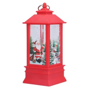 Led karácsonyi lámpás piros 19,5cm