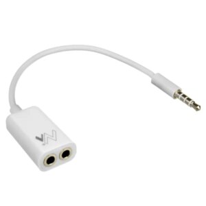 Maclean fehér 3,5mm jack elosztó adapter 18cm
