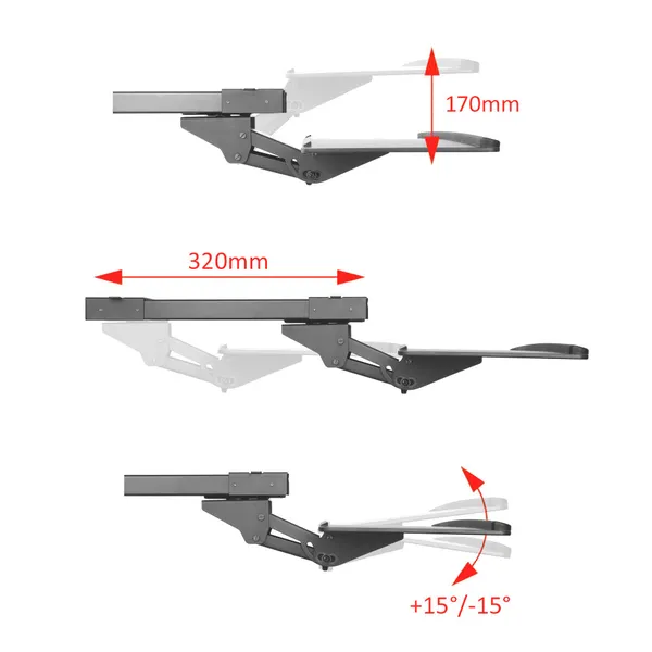 Maclean mc-757 ergonomikus billentyűzettartó 2kg - Image 4