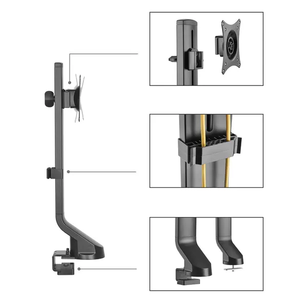 Univerzális monitor tartó 17-32, 8kg, fekete