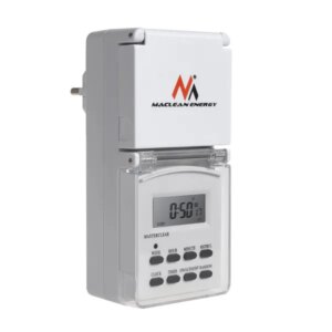 Maclean digitális időzítő 3600w, 10 program, vízálló