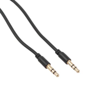 Fekete jack kábel 3,5mm, 1,5m, tartós, minőségi átvitel