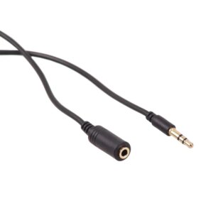 Jack hosszabbító kábel 3.5mm, 10m, aranyozott, fekete