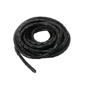 Fekete spirál kábelrendező, 3m, 8.7-10mm, rugalmas pp