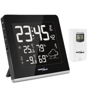 Greenblue gb151 időjárás-állomás 9 színű lcd-vel