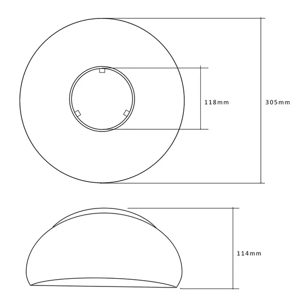 Maclean led burkolat 40w ipari pc 305mm