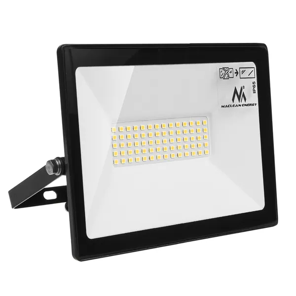 Led reflektor 50w, meleg fehér, ip65, slim design