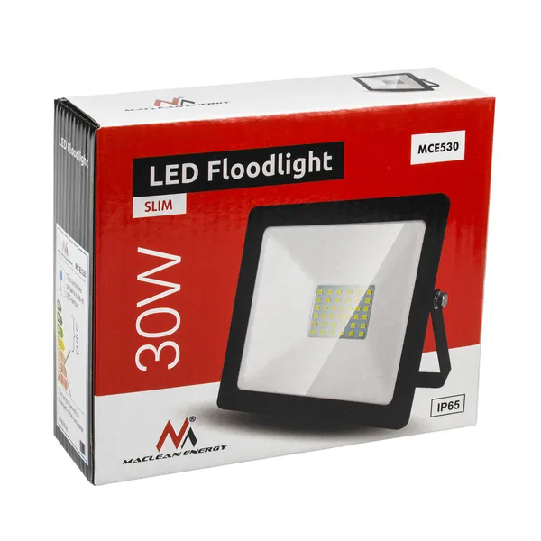 Led slim reflektor 30w, ip65, 4000k, 2400lm