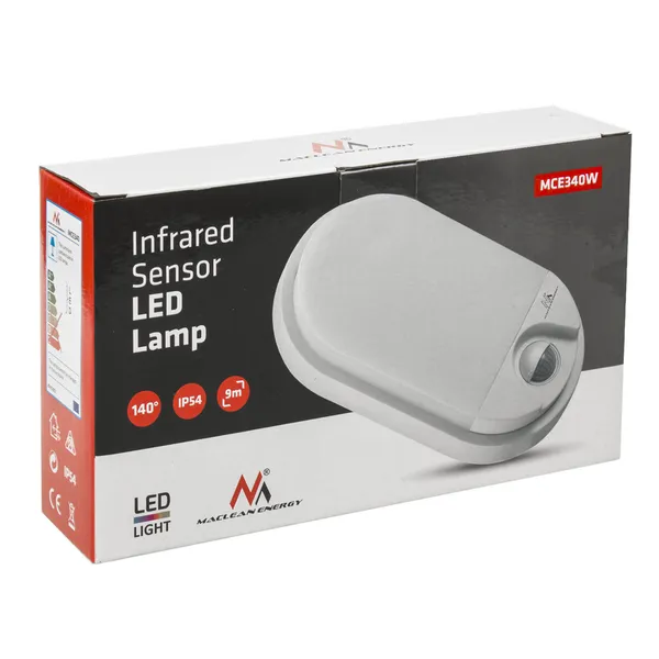 Led mozgásérzékelős lámpa 15w 4000k ip54