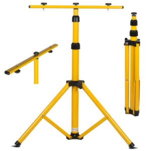Maclean mce583 dupla led állvány, sárga, 150 cm, acél