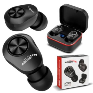 Audiocore ac580 tws fülhallgató - kristálytiszta hangzás, bt 5.1, fekete
