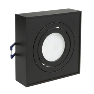 Fekete alumínium süllyesztett lámpatest 94x94mm