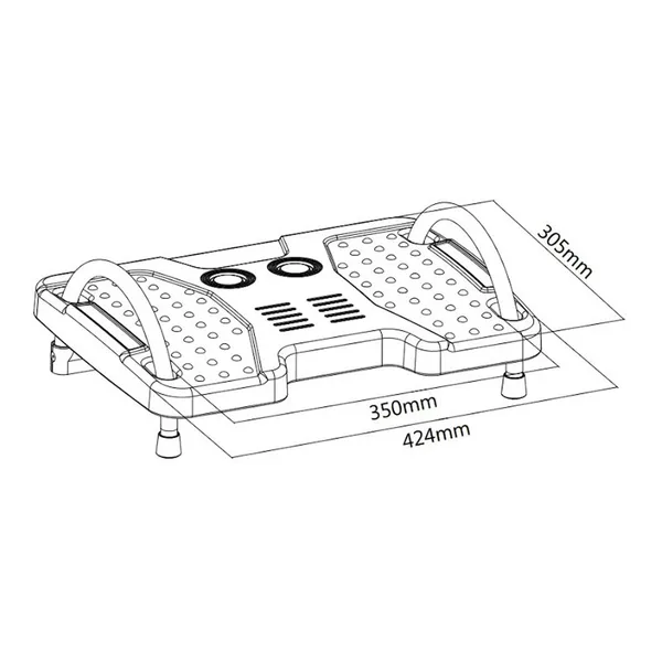 Ergo office er-412 ergonomikus lábtartó