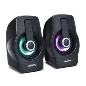 Audiocore ac855 b sztereó hangszórók, 6w, usb, fekete