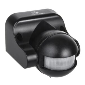 Maclean mce358 b pir mozgásérzékelő, ip44, 12m, 1200w, fekete