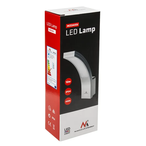 Ezüst led homlokzati lámpa 800lm 10w ip54