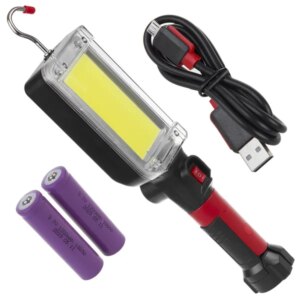 Maclean mce307 mágneses cob műhelylámpa, 700lm, usb-c, 2x1200mah akku