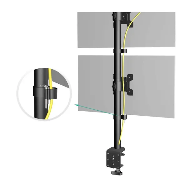 Maclean mc-966 dupla monitor tartó, 13-27, 9kg, fekete