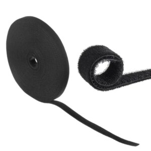 Maclean kábelrendező tépőzáras szalag 20mm x 15,3m fekete