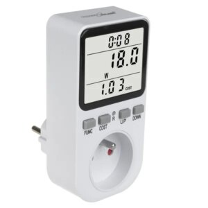 Greenblue gb364 e energiafogyasztás mérő, 3680w, lcd kijelző, fehér