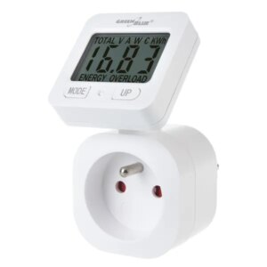 Energiafigyelő greenblue gb615e, 3680w, memória, fehér