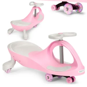 Ecotoys rózsaszín led-es gyermek játékautó